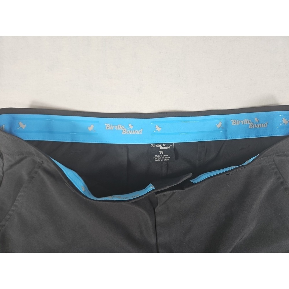 Birdie Bound Shorts Mens 36 Black Golf Performance Cargo Zip Stretch Grip - Picture 6 of 10